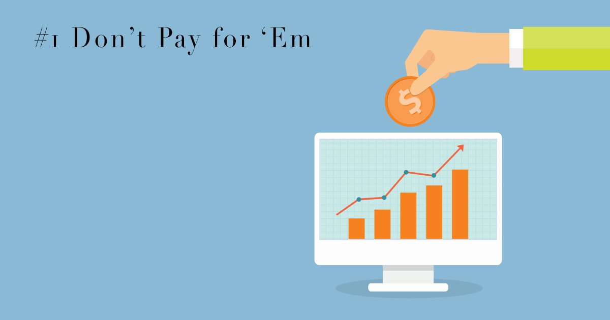 #1 Don’t Pay for Reviews