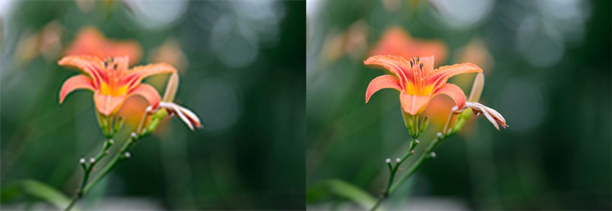 Comparison of high and low resolutions