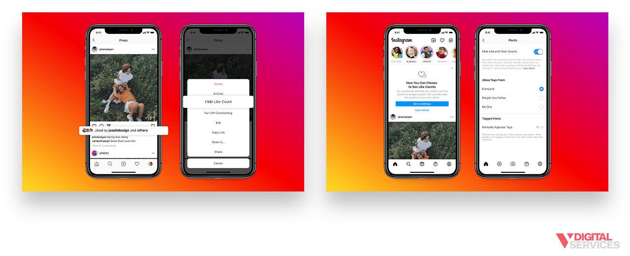 V Digital Services presenting Instagram updates in Phoenix, AZ